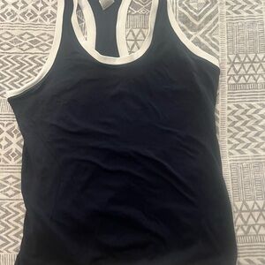 Athleta Women's Navy and Bright White Momentum Tank Top, never worn, size XL